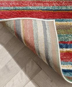 Well Woven Melba Tribal Stripes Blue Red Distressed Rug Global 16 Well Woven Melba Tribal Stripes Blue Red Distressed Rug Global