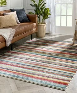 Well Woven Melba Tribal Stripes Blue Red Distressed Rug Global 19 Well Woven Melba Tribal Stripes Blue Red Distressed Rug Global
