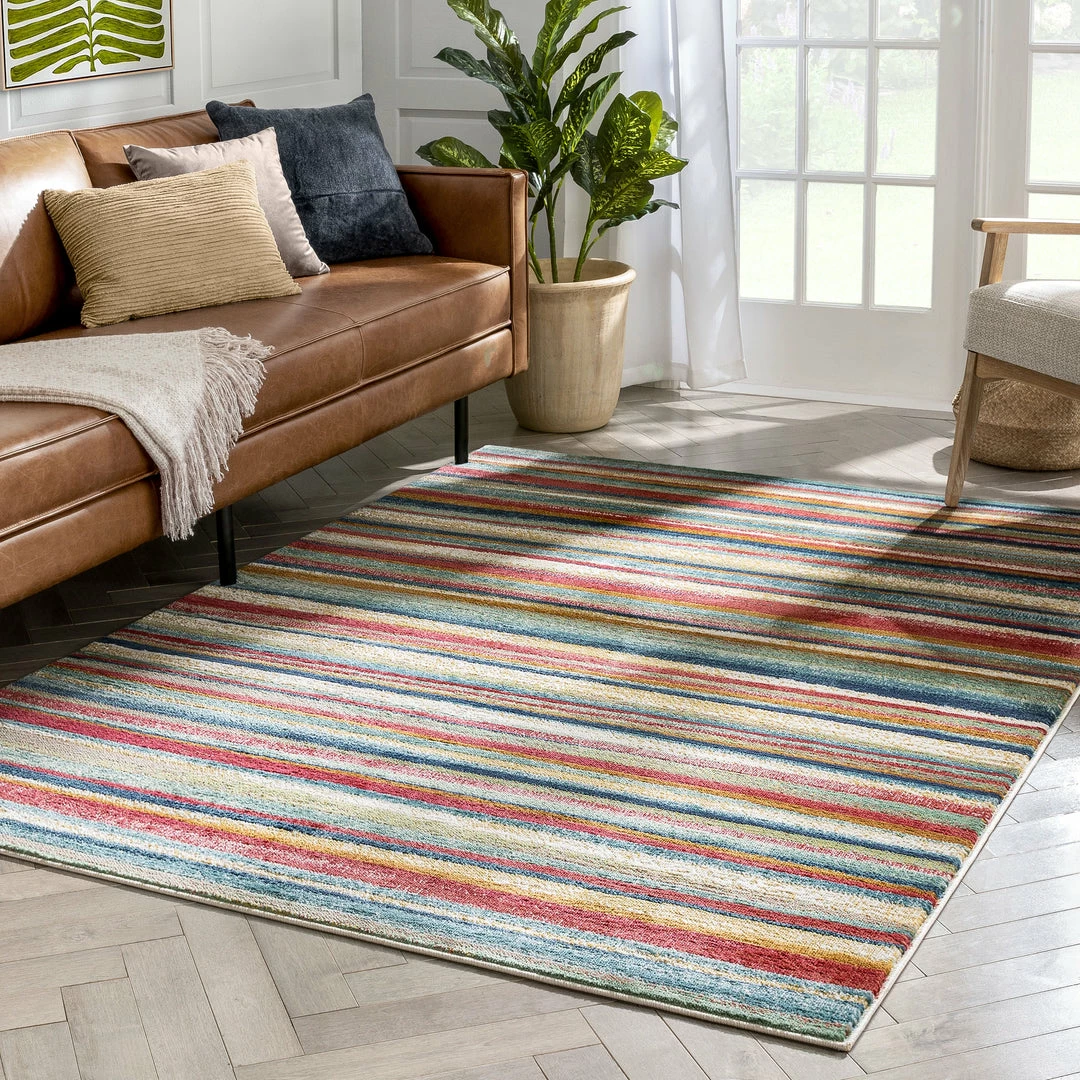 Well Woven Melba Tribal Stripes Blue Red Distressed Rug Global 7 Well Woven Melba Tribal Stripes Blue Red Distressed Rug Global