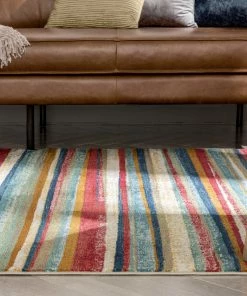 Well Woven Melba Tribal Stripes Blue Red Distressed Rug Global 18 Well Woven Melba Tribal Stripes Blue Red Distressed Rug Global