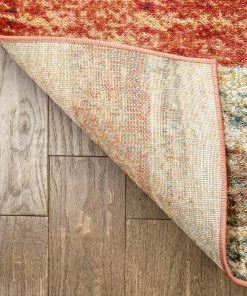 Well Woven Hauser Tribal Patchwork Red Ivory Distressed Rug