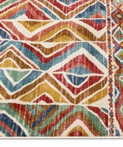 Well Woven Lana Crimson Modern Abstract Geometric Rug