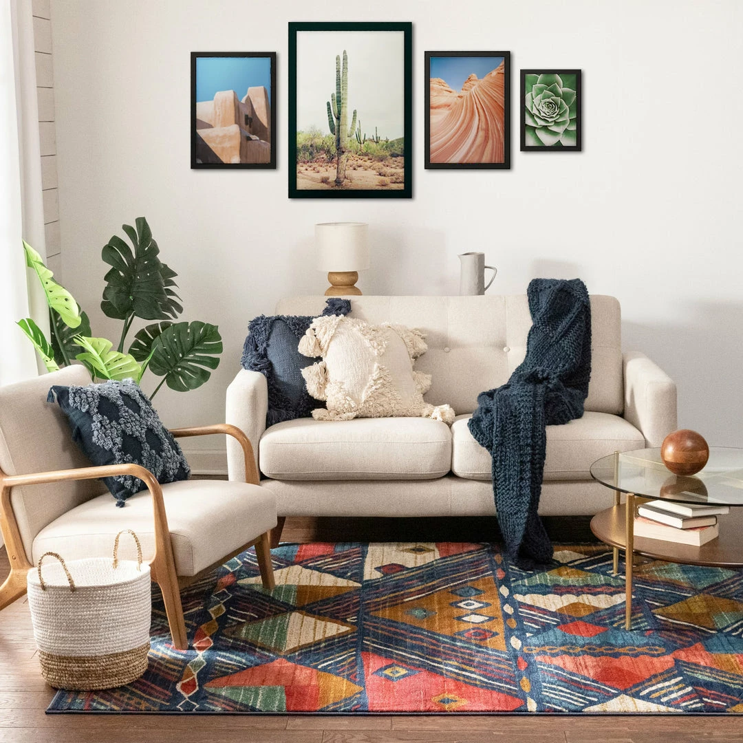 Well Woven Global Lara Blue Modern Abstract Geometric Rug 5 Well Woven Global Lara Blue Modern Abstract Geometric Rug