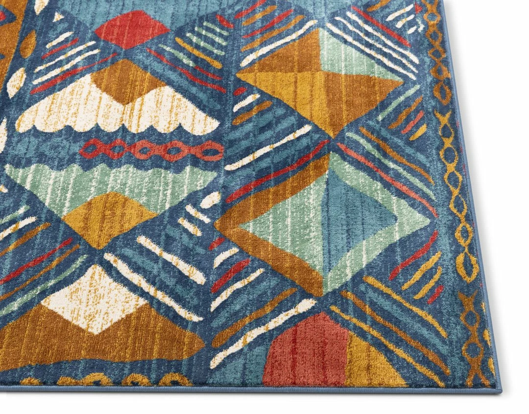 Well Woven Global Lara Blue Modern Abstract Geometric Rug 4 Well Woven Global Lara Blue Modern Abstract Geometric Rug