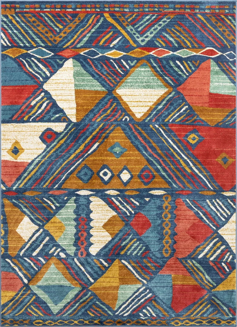 Well Woven Global Lara Blue Modern Abstract Geometric Rug 1 Well Woven Global Lara Blue Modern Abstract Geometric Rug