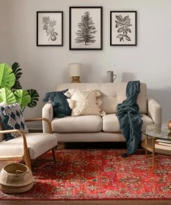 Well Woven Arya Crimson Traditional Oriental Distressed Rug 12 Well Woven Arya Crimson Traditional Oriental Distressed Rug