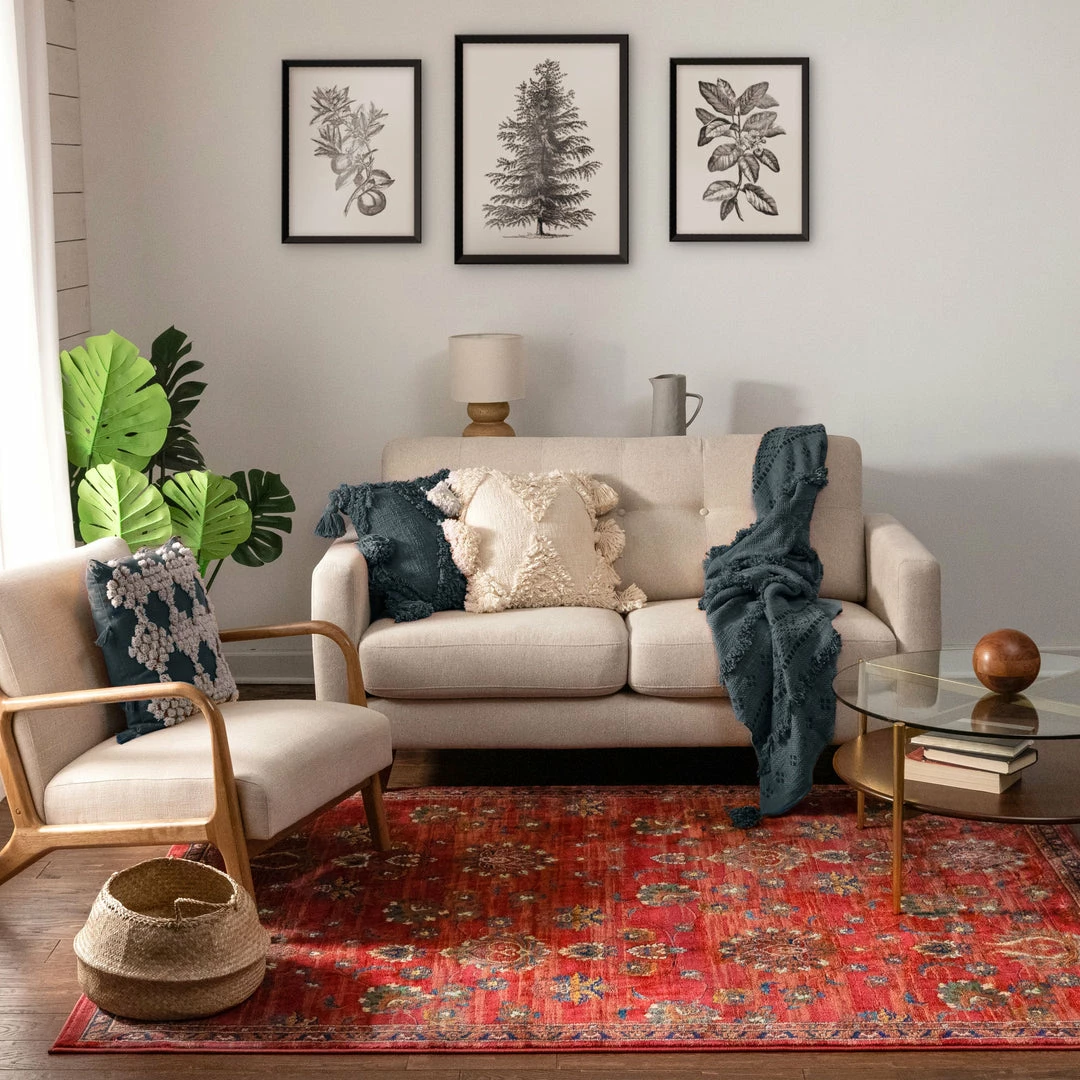 Well Woven Arya Crimson Traditional Oriental Distressed Rug 6 Well Woven Arya Crimson Traditional Oriental Distressed Rug