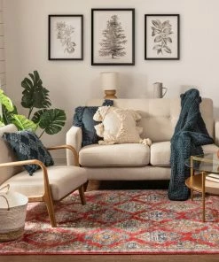 Well Woven Chahna Crimson Traditional Panel Rug