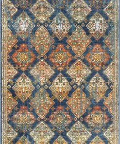Well Woven Chahna Blue Traditional Panel Rug 5'3" X 7'3"
