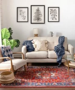 Well Woven Jackie Crimson Traditional Medallion Tribal Rug