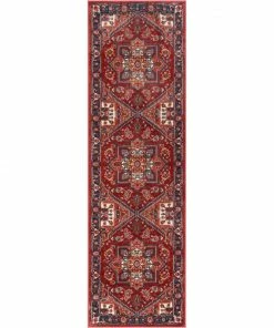Well Woven Jackie Crimson Traditional Medallion Tribal Rug