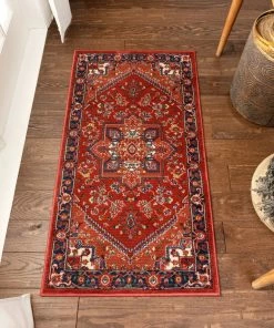Well Woven Jackie Crimson Traditional Medallion Tribal Rug