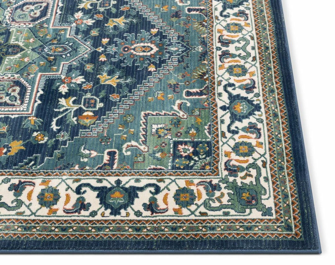 Well Woven Jackie Blue Traditional Medallion Tribal Rug 4 Well Woven Jackie Blue Traditional Medallion Tribal Rug