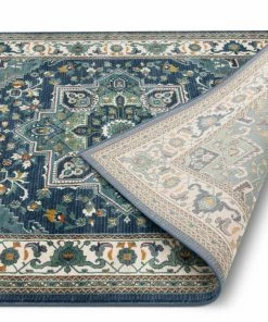 Well Woven Jackie Blue Traditional Medallion Tribal Rug 8 Well Woven Jackie Blue Traditional Medallion Tribal Rug