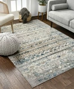 Well Woven Santi Vintage Bohemian Blue Rug