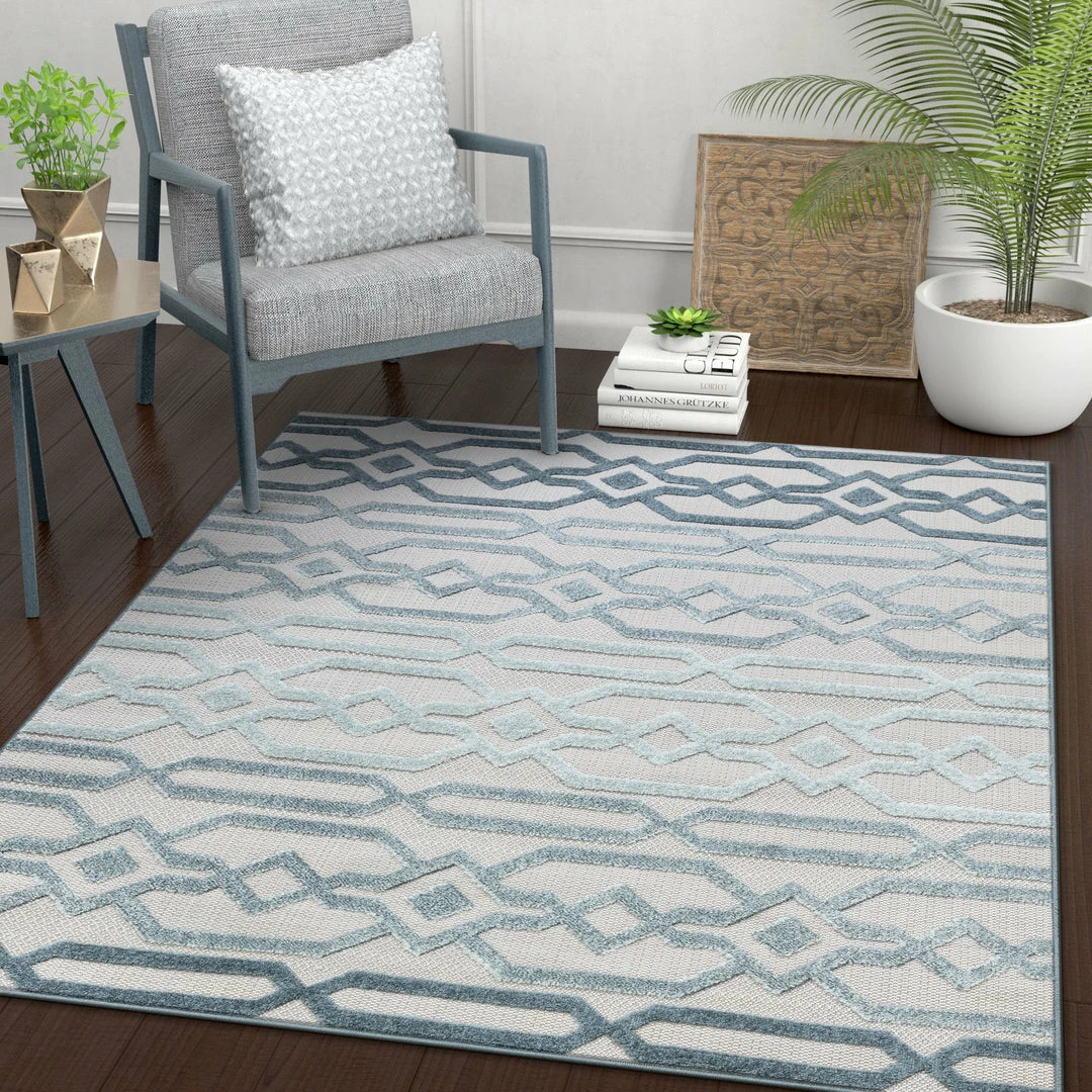 Well Woven Emila Blue Contemporary Geometric Rug 5 Well Woven Emila Blue Contemporary Geometric Rug