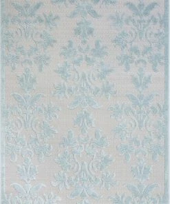 Well Woven Lea Blue Victorian Floral Rug 7'10" X 10'6"