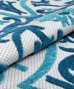 Well Woven Toma Blue Victorian Geometric Rug