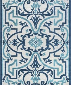 Well Woven Toma Blue Victorian Geometric Rug