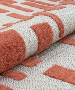 Well Woven Drago Orange Contemporary Geometric Rug