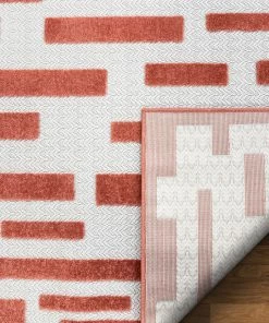 Well Woven Drago Orange Contemporary Geometric Rug