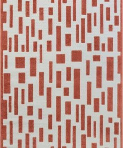 Well Woven Drago Orange Contemporary Geometric Rug