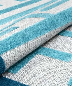 Well Woven Ekho Blue Contemporary Geometric Rug 7'10