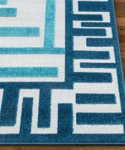 Well Woven Ekho Blue Contemporary Geometric Rug 7'10