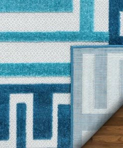 Well Woven Ekho Blue Contemporary Geometric Rug 7'10
