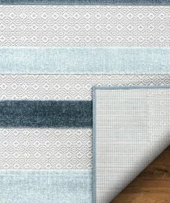 Well Woven Vesna Blue Contemporary Stripe Rug 7'10