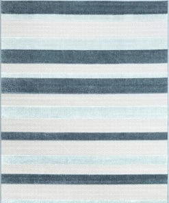 Well Woven Vesna Blue Contemporary Stripe Rug 7'10" X 10'6"