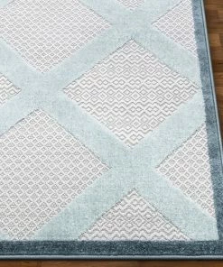 Well Woven Galena Blue Contemporary Geometric Rug