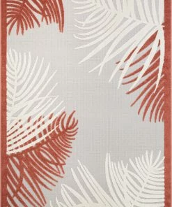 Well Woven Rada Orange Novelty Botanical Rug 7'10" X 10'6"