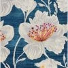 Well Woven Colombia Blue Modern Flower Rug 20'' X 31''