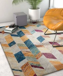 Well Woven Penny Multi Modern Chevron Rug 20'' X 31'' Tribal
