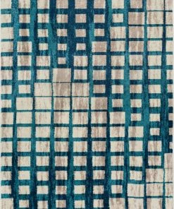 Well Woven Fortuna Blue Mid-Century Modern Rug