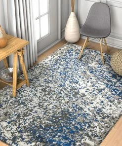 Well Woven Magari Blue Modern Abstract Rug