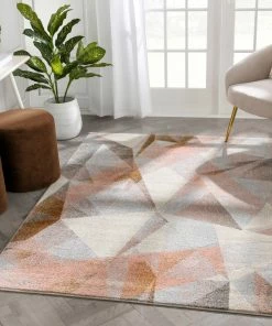 Well Woven Naomi Tranquil Pink Mid-Century Modern Rug