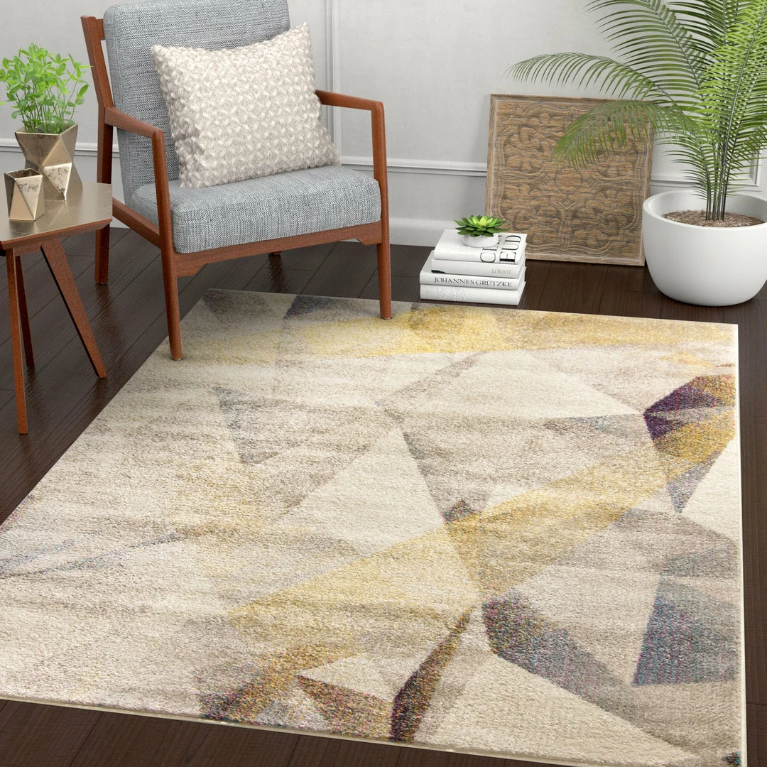 Well Woven Naomi Beige Mid-Century Modern Rug 2 Well Woven Naomi Beige Mid-Century Modern Rug