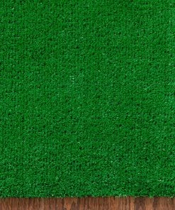 Well Woven Venice Green Modern Turf Indoor/Outdoor Grass Rug
