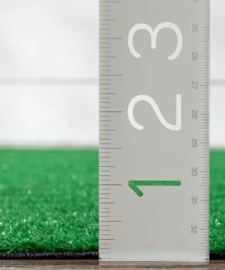 Well Woven Venice Green Modern Turf Indoor/Outdoor Grass Rug