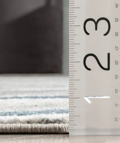 Well Woven Stella Modern Abstract Striped Grey Rug