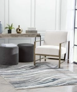 Well Woven Stella Modern Abstract Striped Grey Rug