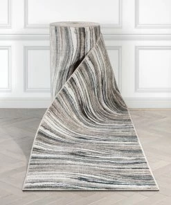 Well Woven Vintage Custom Size Runner Stella Abstract Modern Grey Choose Your Width X Choose Your Length Hallway Runner Rug