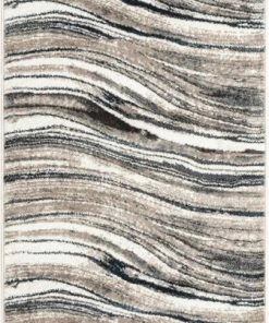 Well Woven Stella Modern Abstract Striped Grey Rug