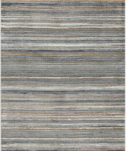 Well Woven Vintage Giselle Modern Abstract Striped Grey Rust Rug