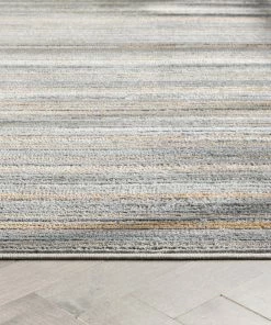 Well Woven Vintage Giselle Modern Abstract Striped Grey Rust Rug
