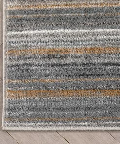 Well Woven Custom Size Runner Giselle Moroccan Abstract Stripe Grey Rust Choose Your Width X Choose Your Length Hallway Runner Rug Vintage