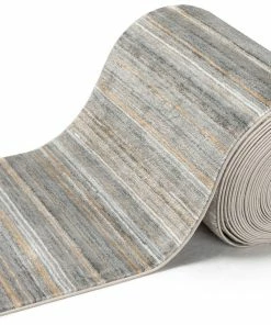 Well Woven Custom Size Runner Giselle Moroccan Abstract Stripe Grey Rust Choose Your Width X Choose Your Length Hallway Runner Rug Vintage
