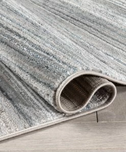 Well Woven Giselle Modern Abstract Striped Grey Rug